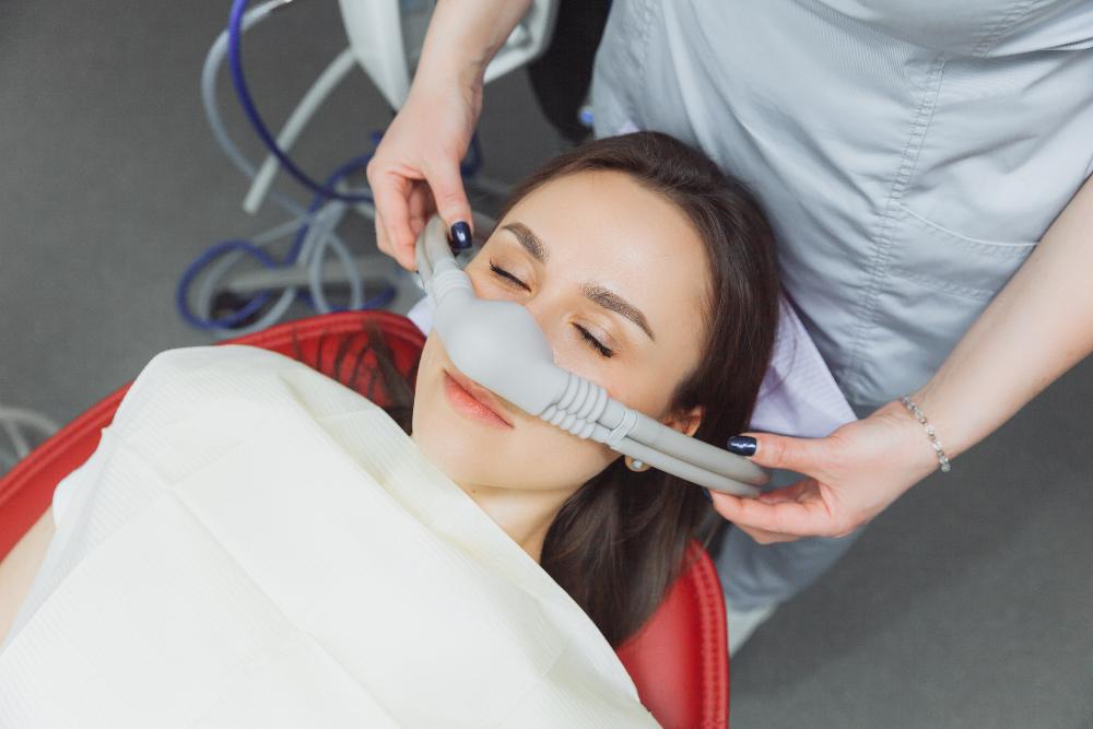Woman getting sedation dentistry in warners bay