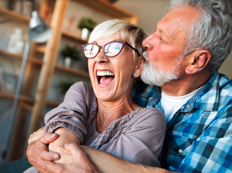 older couple hugging | warners bay dentist