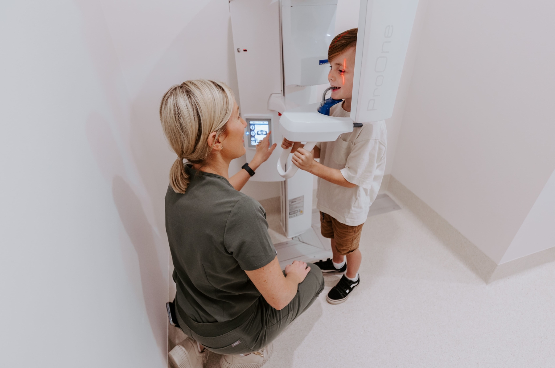 child getting dental xray at warners bay clinic