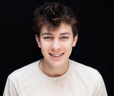 teen boy wearing traditional braces in newcastle