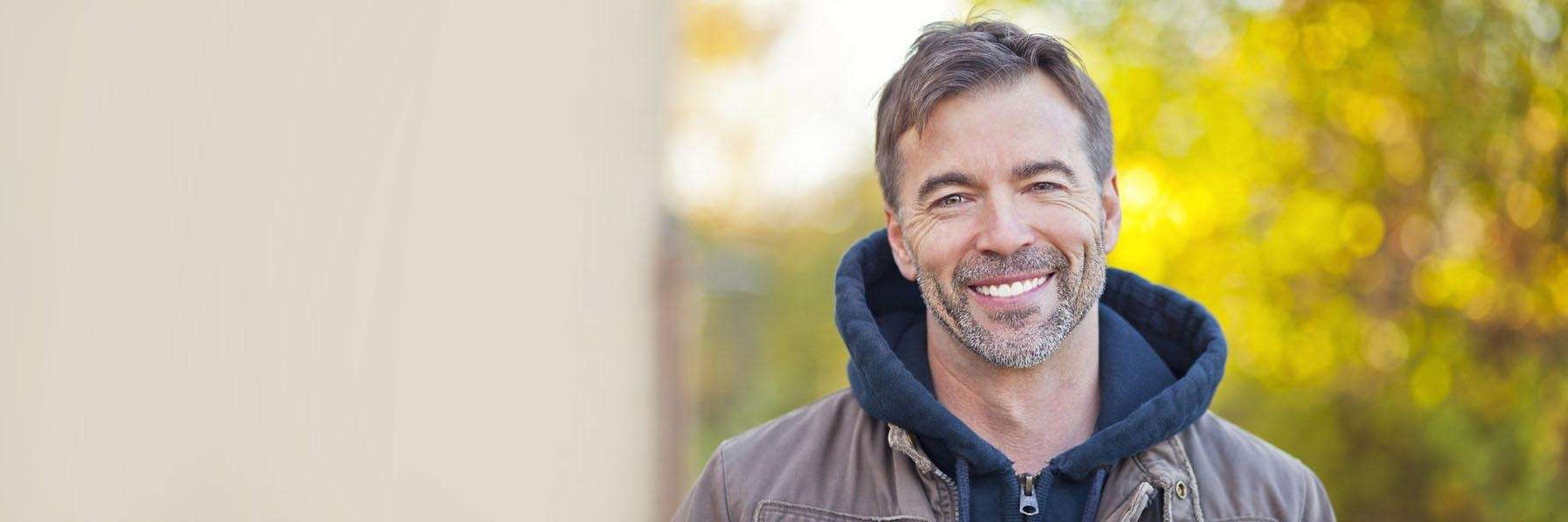 man smiling | dentist in warners bay