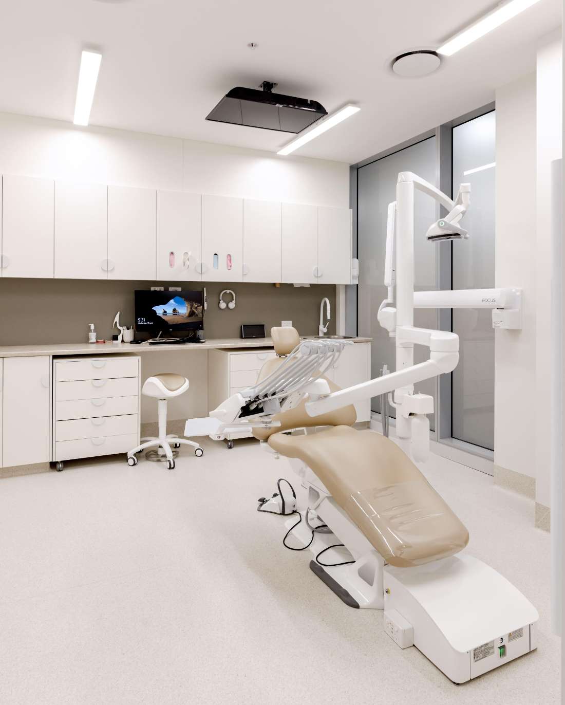 chair in dental treatment room 